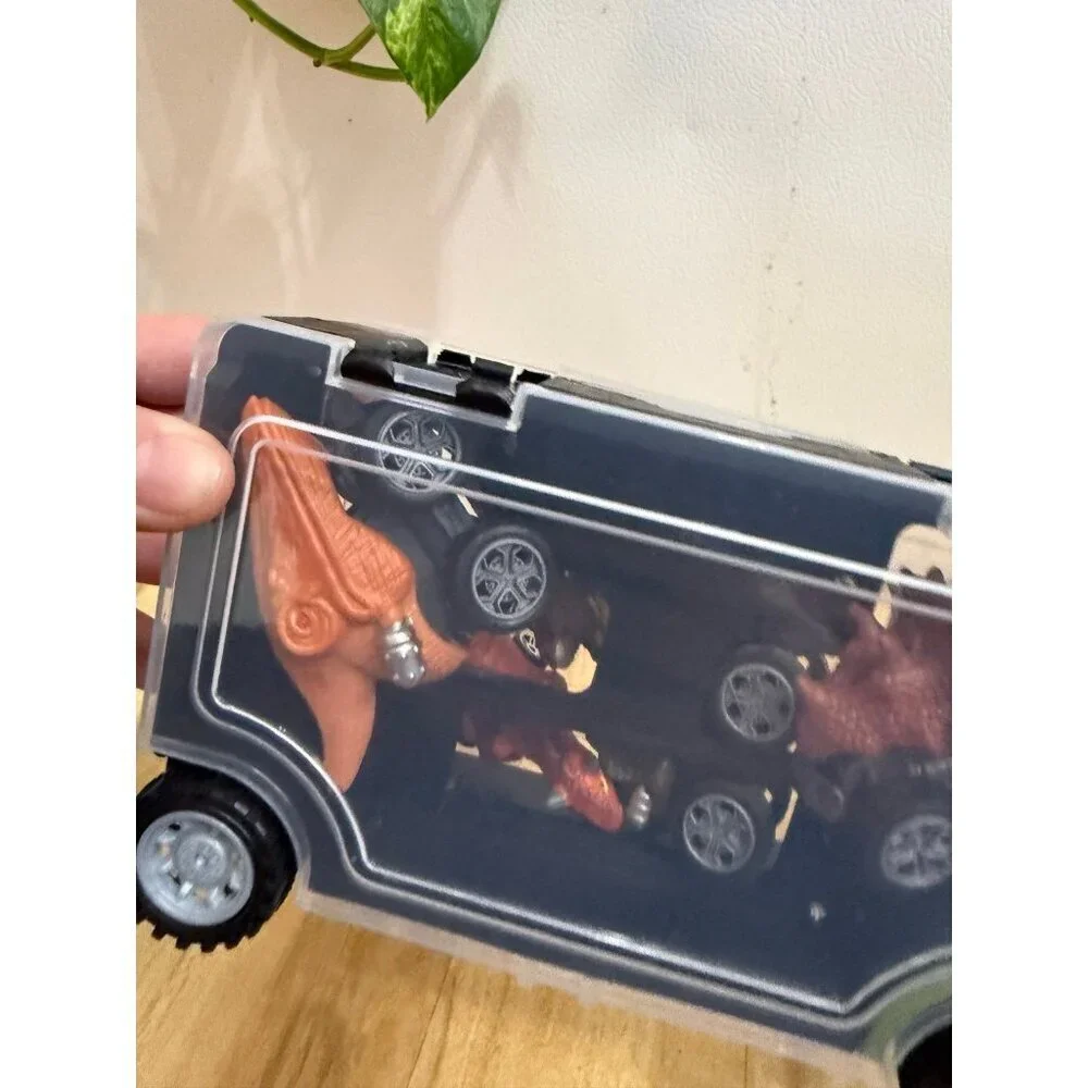 Dinosaur Monster Truck Set with Carrying Case & Trailer